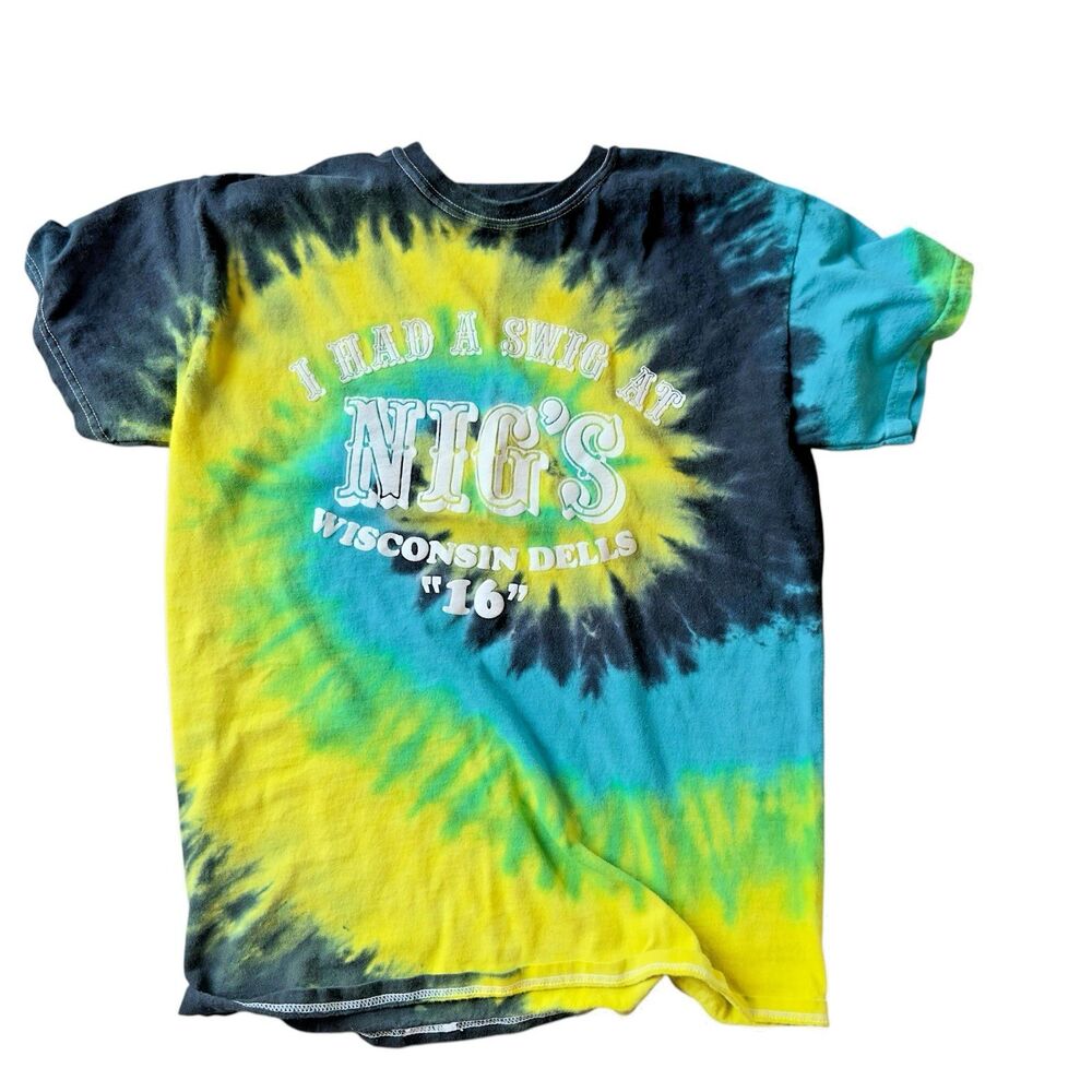 I Had a Swig at Nigs Wisconsin Dells T Shirt Medium Vintage Tie Dye Pub Tee